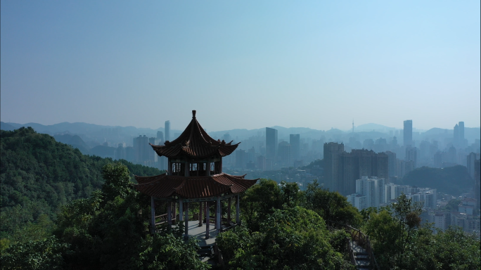 4K 航拍花果园 阁楼穿越城市