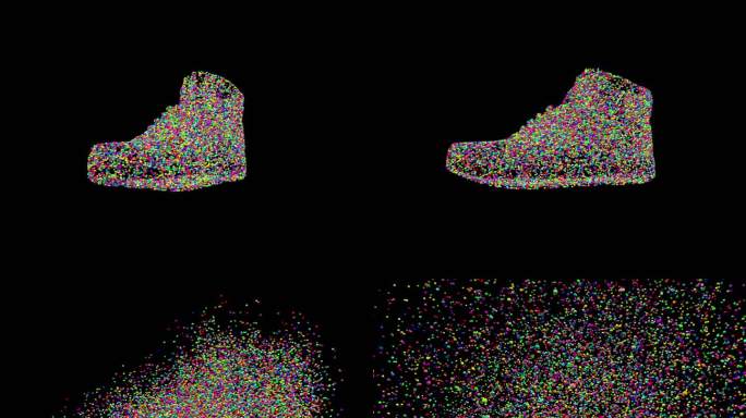 粒子化运动鞋 带通道
