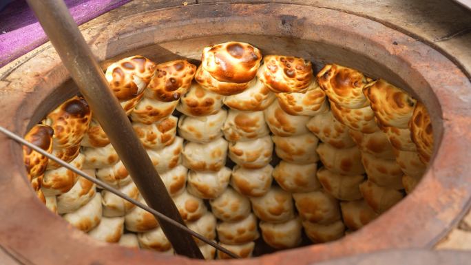 新疆烤包子过程