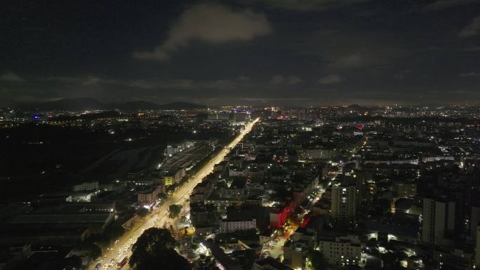 东莞塘厦夜景航拍