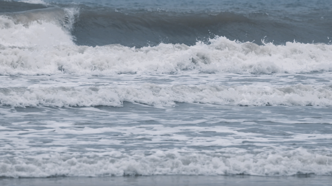 台风天汹涌大海海浪