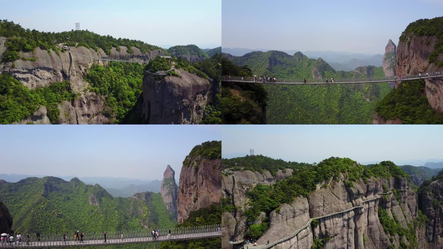 C浙江仙居栈桥4k航拍视频