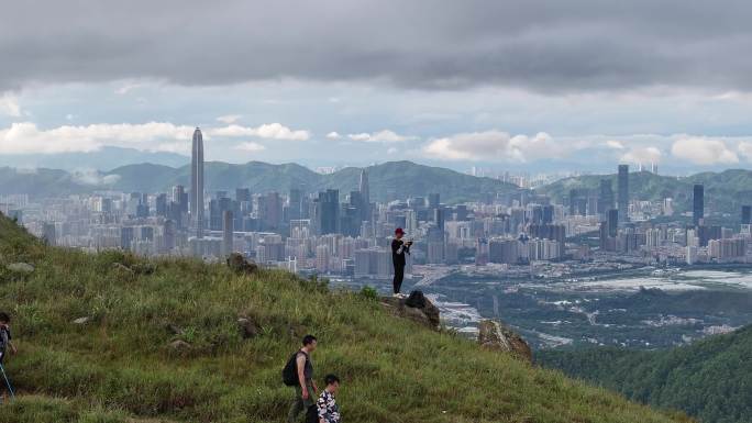 香港航拍深圳全景