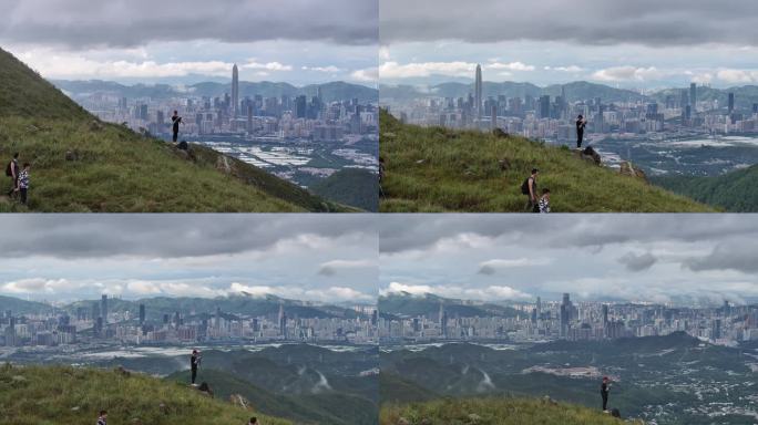 香港航拍深圳全景