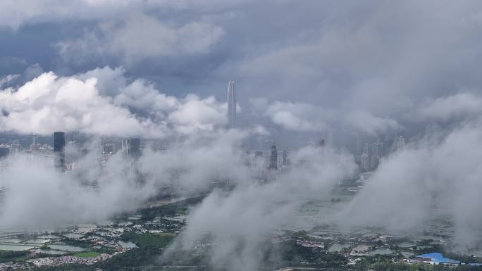 香港航拍深圳全景