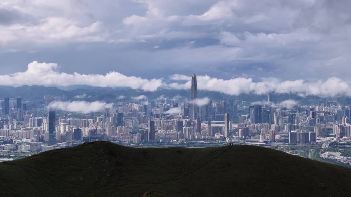 香港航拍深圳全景