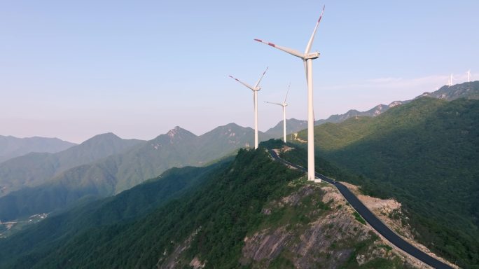 牛草山风力发电风光4K