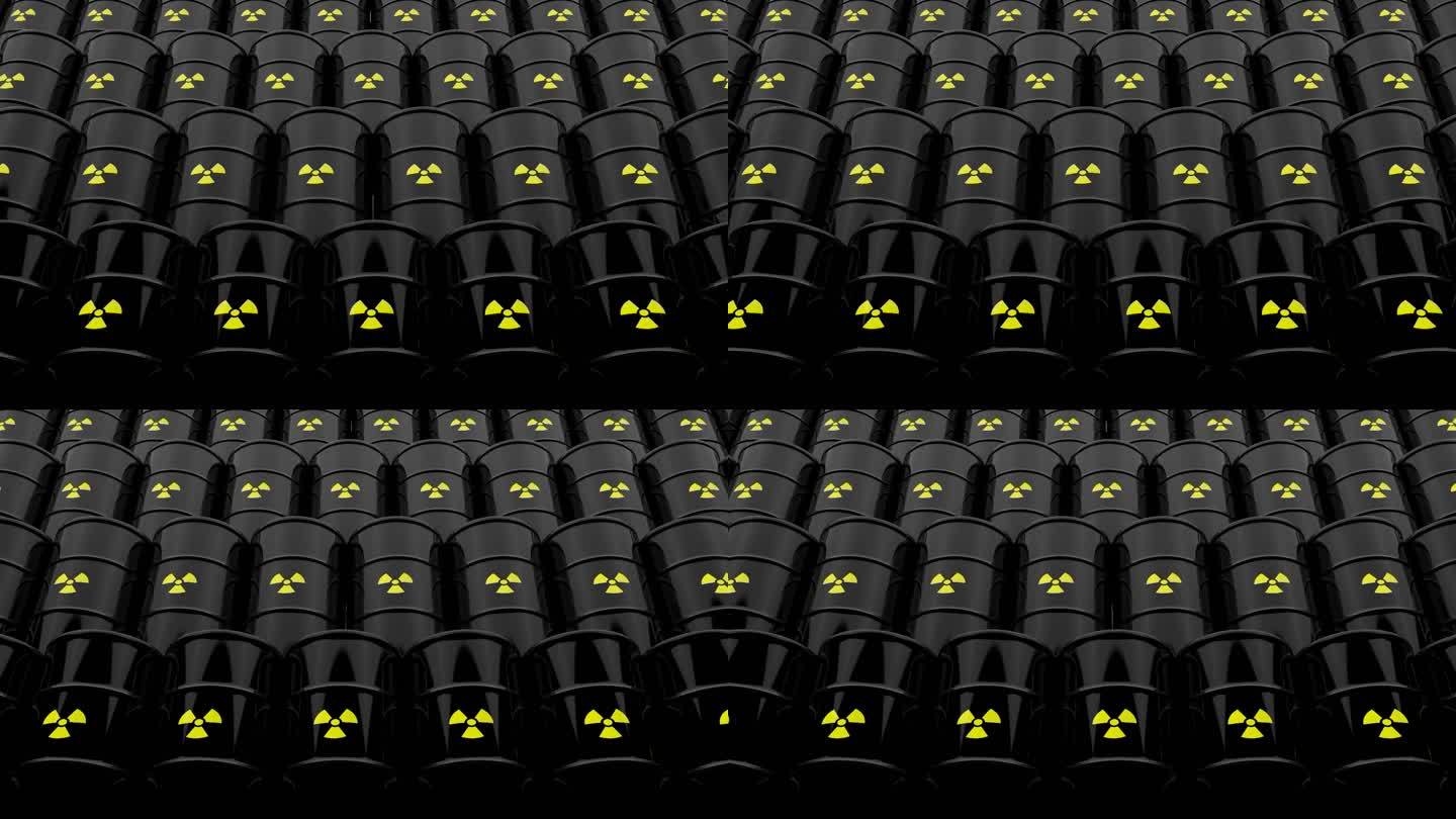 桶装核废料有毒化学制品放射性物质核辐射