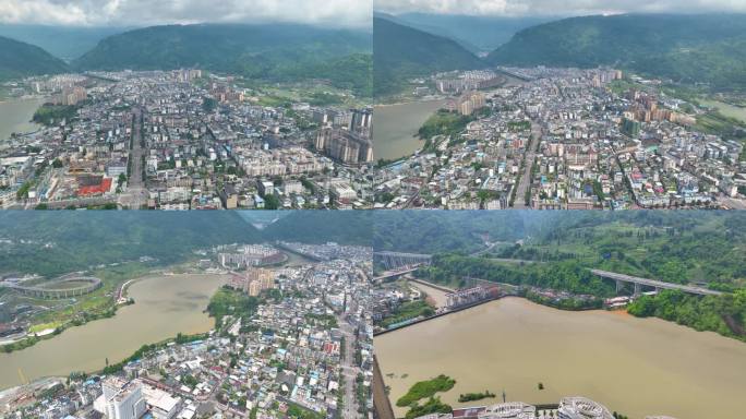 四川天全县城航拍宣传片4K御三