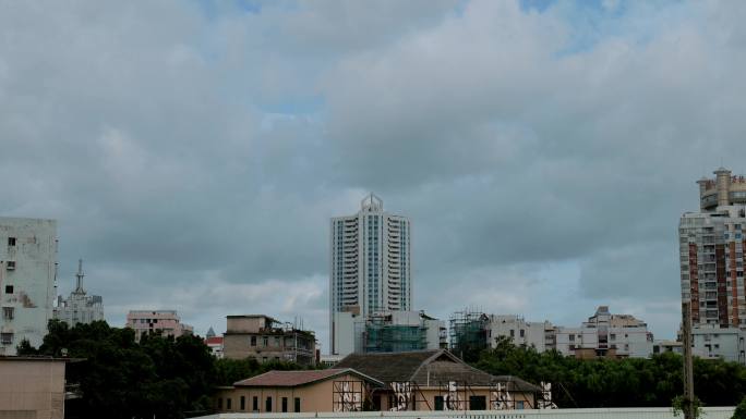 泉州老城区延时摄影鲤城区老旧楼房城市变迁