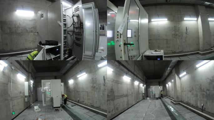 地铁站设备间的电气设备与施工的工程师