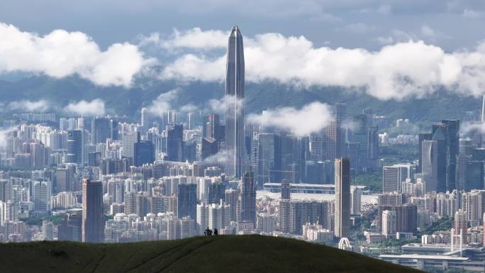 香港航拍深圳全景