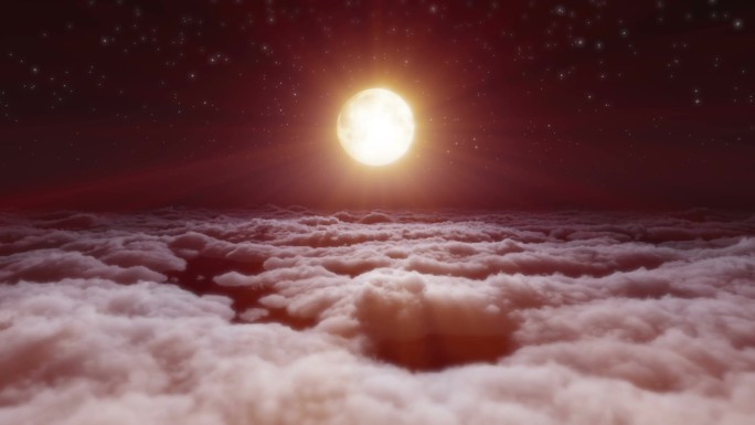 梦在云与月亮中飞舞