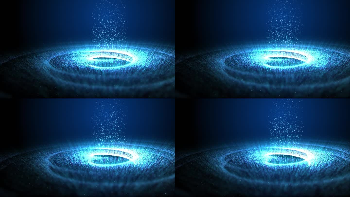 旋转粒子背景，螺旋星系，银河系动画