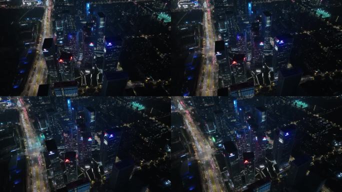 南京河西CBD大楼夜景