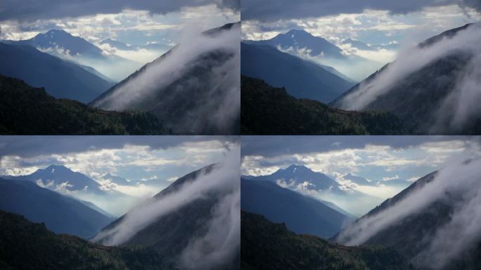  雾云移动快速在山 