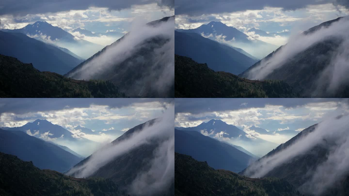  雾云移动快速在山 