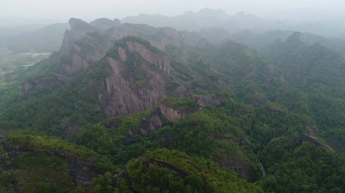 福建龙岩 冠豸山 神山 长寿亭 青山绿水