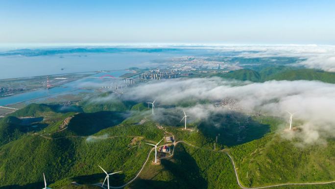 宁波北仑福泉山中营风电云瀑4K延时