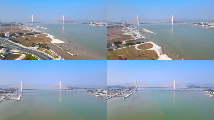 汕头地标礐石大桥航拍4K