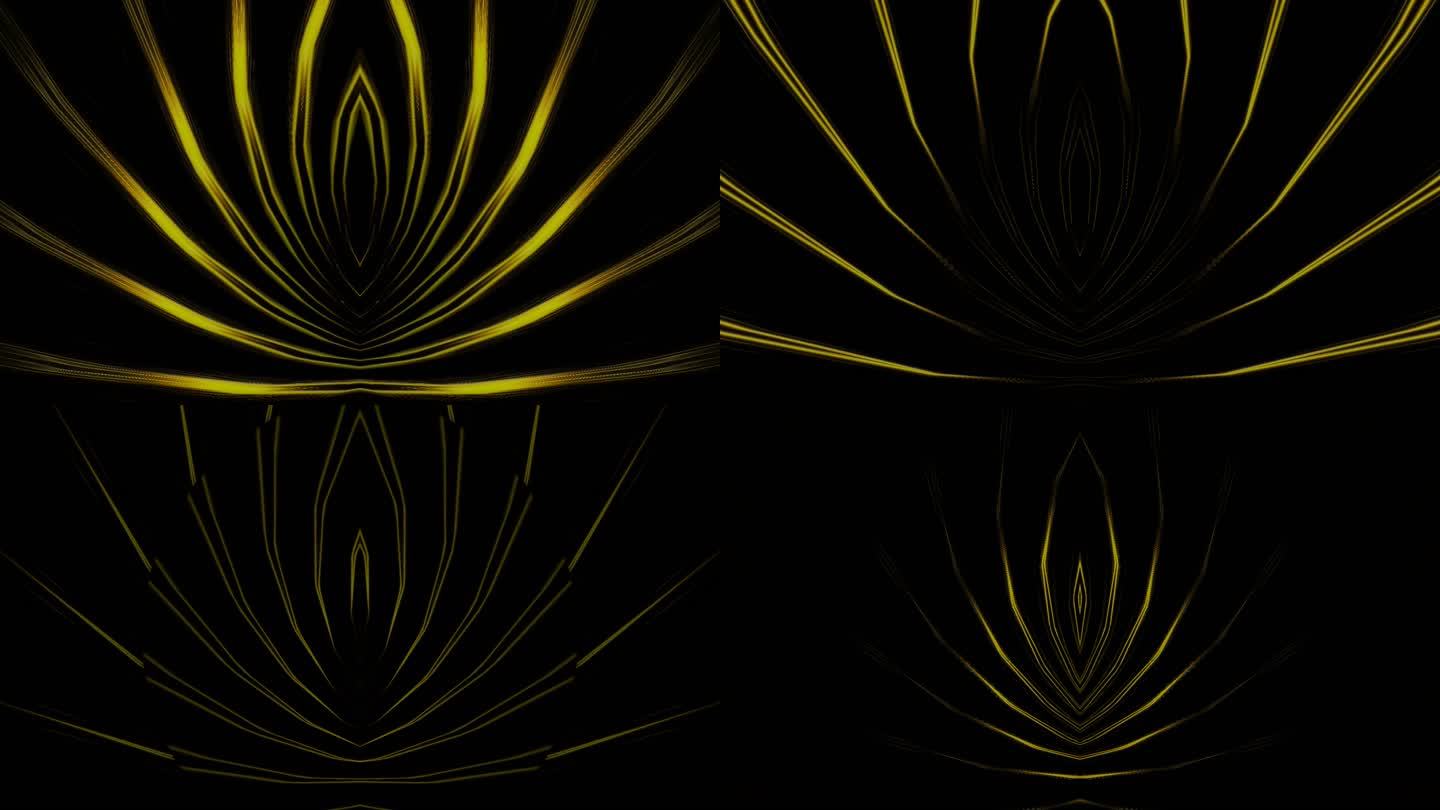 金色对称镜像穿梭艺术背景8