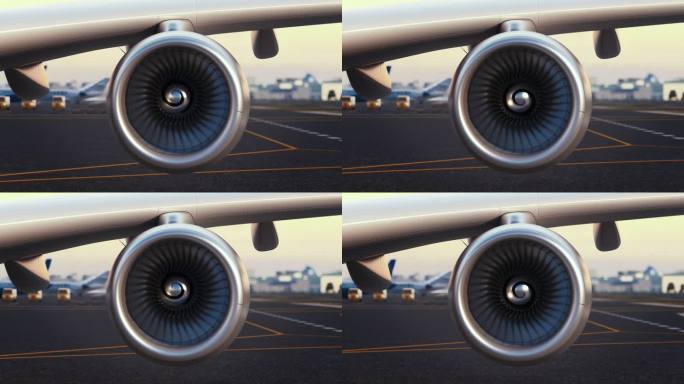 飞机 涡轮 引擎 4K