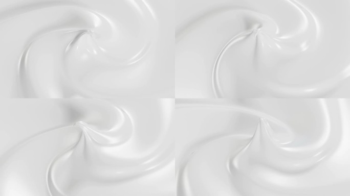 在环状 3d 动画中的美丽奶油。特写无缝 .