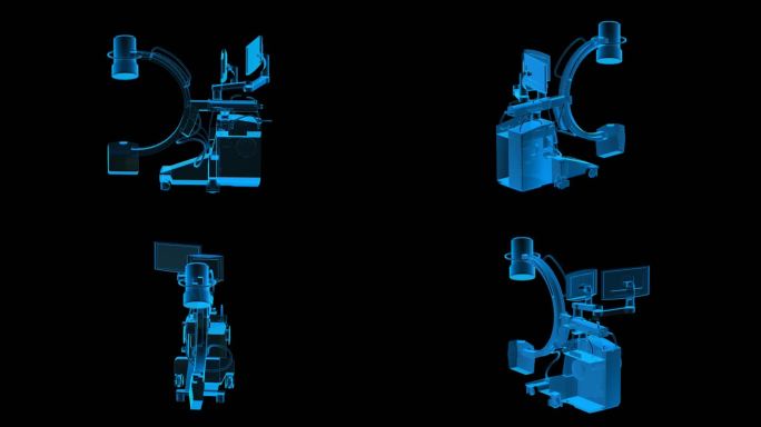 医疗设备全息蓝色科技通道素材