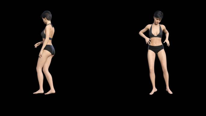 3D女人跳舞元宇宙虚拟人舞蹈模型