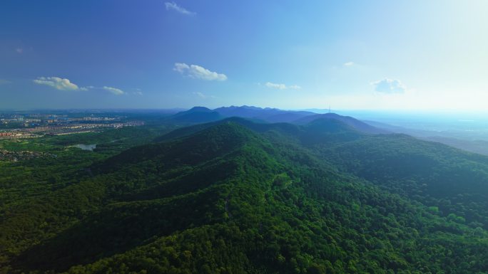 南京老山航拍 萤火虫延时