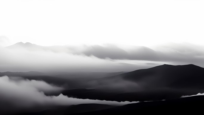 水墨场景 云雾缭绕 山
