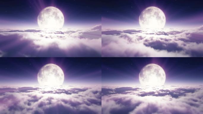 梦想在云端和月亮中飞翔