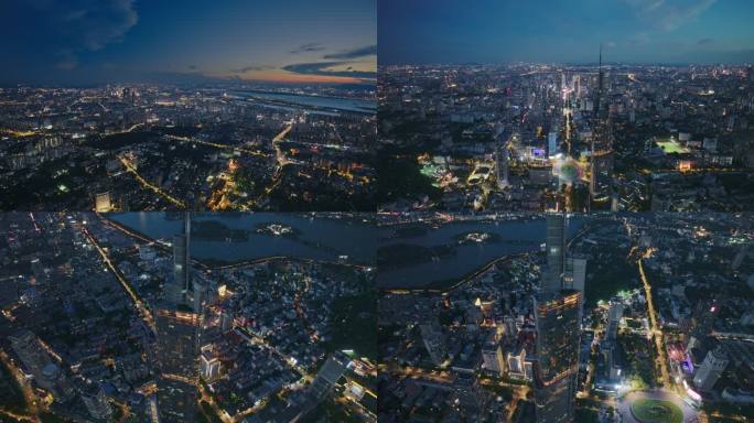南京紫峰大厦夜景航拍1