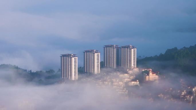 漳州长泰的十里蓝山景区云海