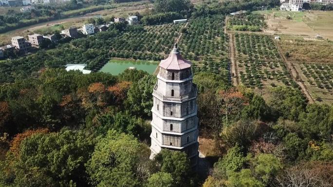 五华狮雄山塔 航拍