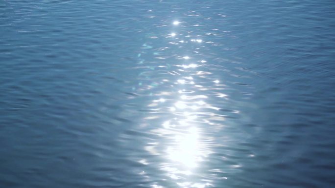 湖面水面波光粼粼自然风光