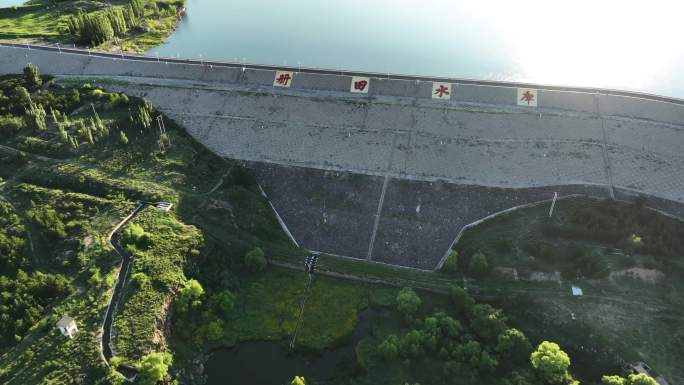 大同桑干河册田水库夏季航拍