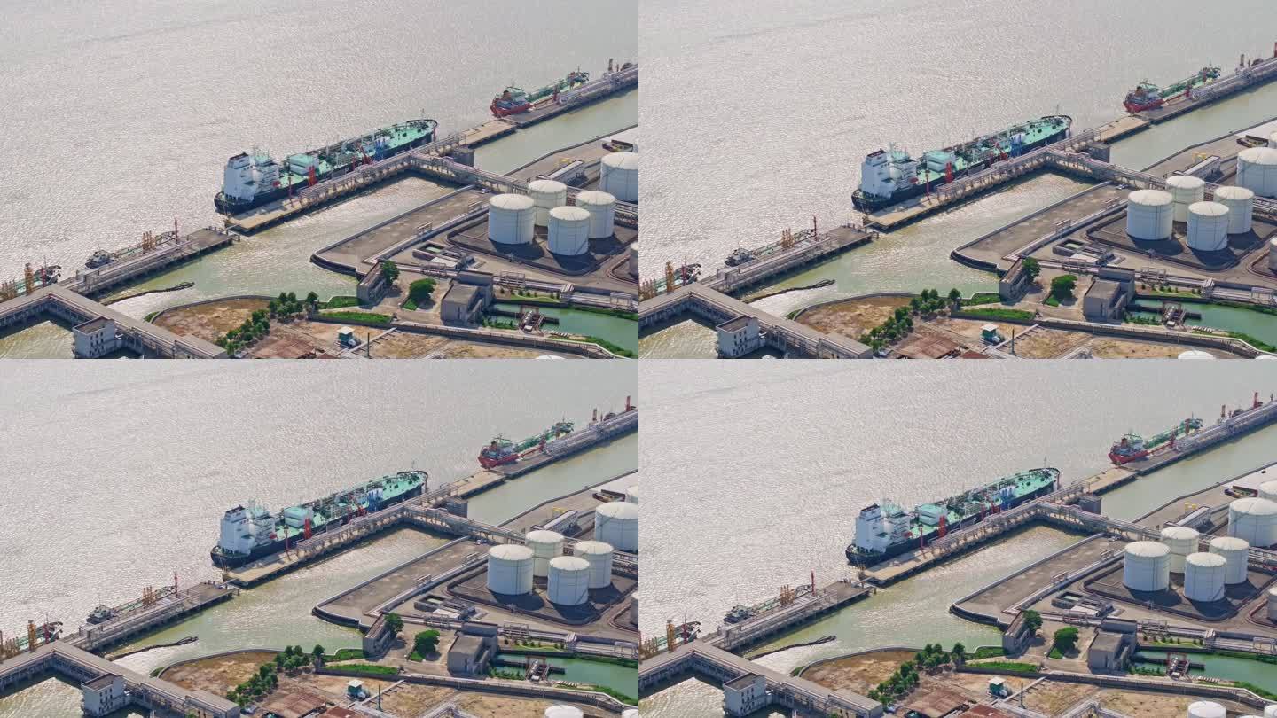 4k码头国际物流运输船只湾区