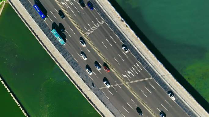 【原创4K】航拍城市建筑城市车流