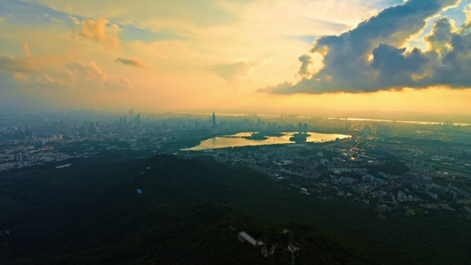 南京紫金山大景航拍