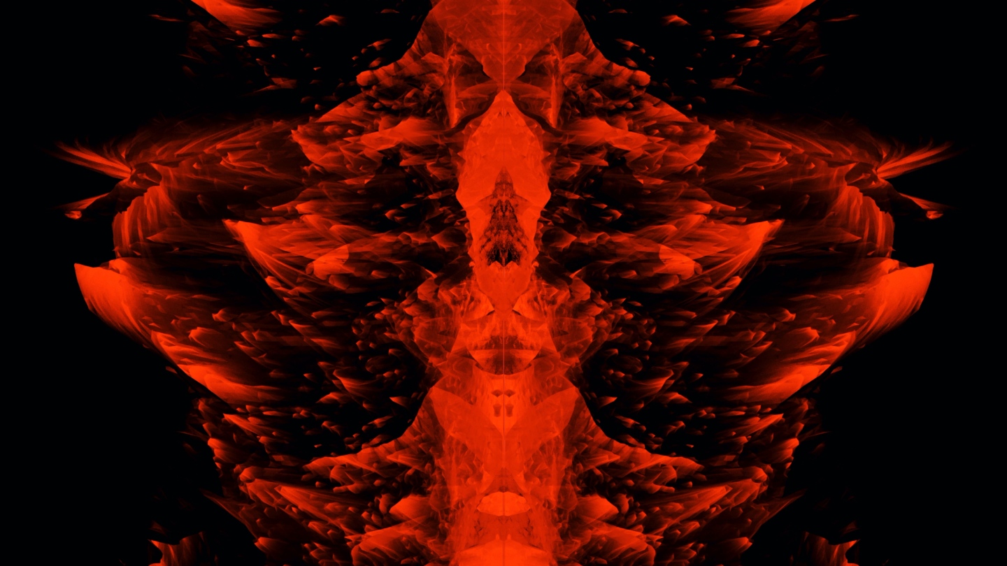 【4K时尚背景】黑红冥想时空奇幻视觉概念