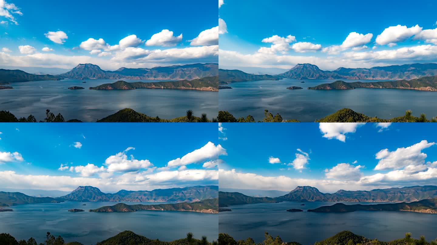 超清泸沽湖全景延时摄影