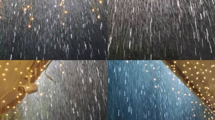 雨丝雨夜下雨雨丝大雨倾盆瓢泼大雨淋雨春雨