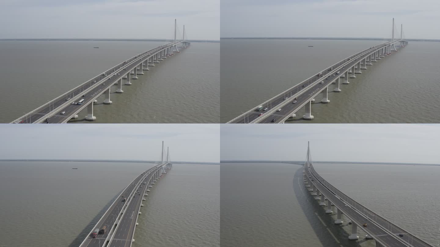 4K-Log-航拍上海长江大桥