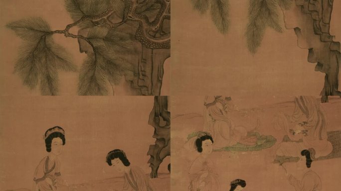 【含ae工程】明 陈洪绶 斗草图