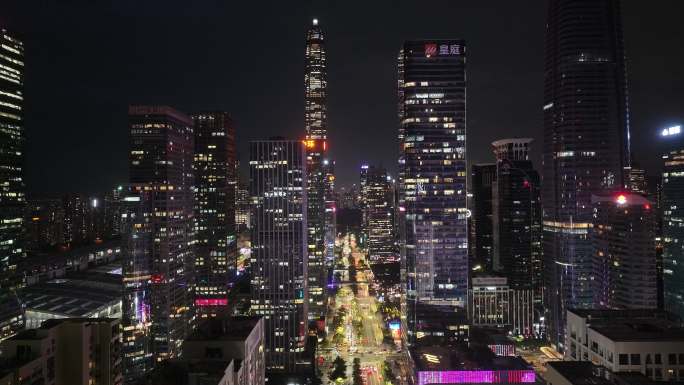 深圳福田区CBD写字楼夜景