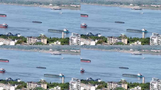 浔阳江特写航拍视频