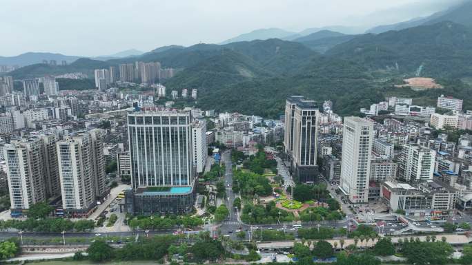 三明市江滨路建筑航拍