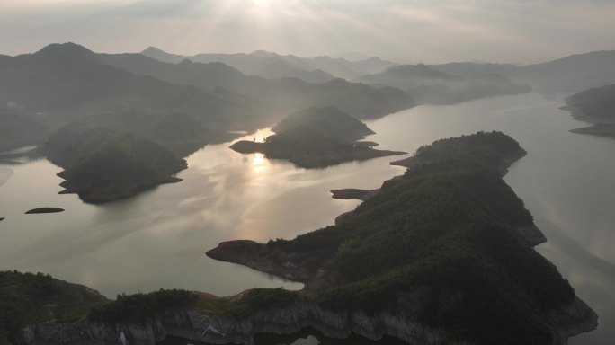 梅山水库风景区航拍