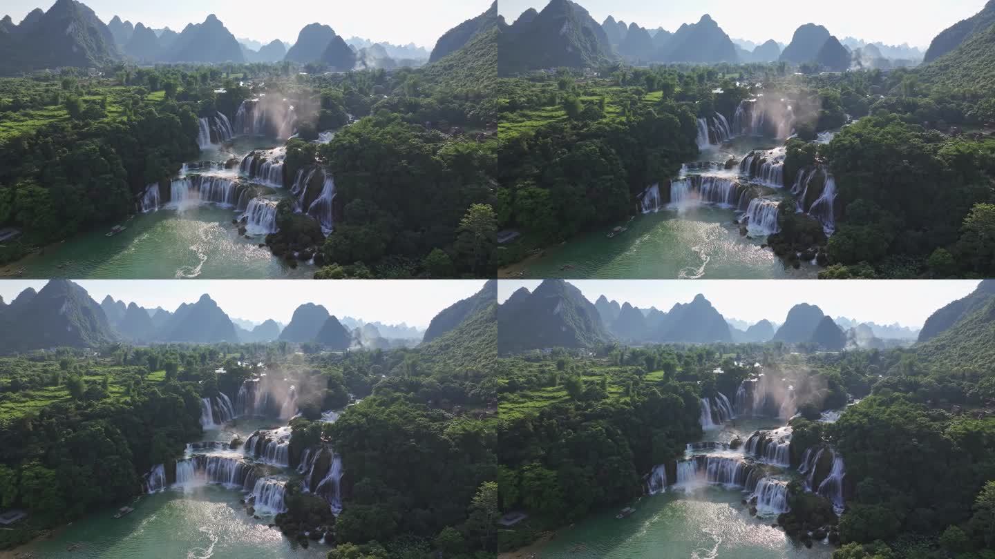 【4K超清】广西崇左德天跨国大瀑布航拍